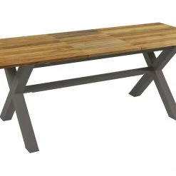 Mamagreen X-Leg Recycled Teak Table With Aluminum