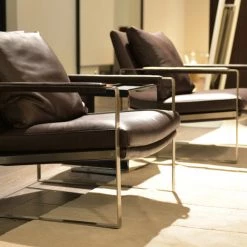 SohoConcept Zara Stainless Steel Arm Chair Modern Living